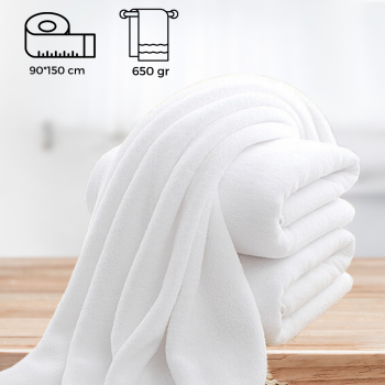 Hotel Towel 90x150 White ( Double ring yarn )